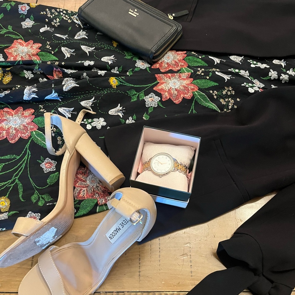 Floral Black jumpsuit one piece